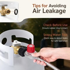 GASPRO 0-20 PSI Adjustable High Pressure Propane Regulator with 5FT Hose 3/8″