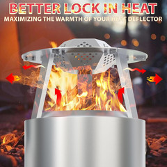 Heat Deflector for Solo Stove Bonfire 19.5″ Accessories, Portable Heat Diffuser