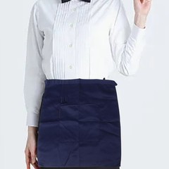 Practical Black Chef Apron with Adjustable Ties for Restaurant and Home Use
