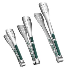 Dishwasher Safe 3 Piece Stainless Steel Food Tongs Set for Easy Cleaning