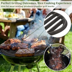 Cast Iron Bottom Fire Grate – 11 Inch Round BBQ Grill Grate Replacement, High…