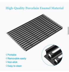 BBQ-PLUS Porcelain-Enamel Cooking Grid Grate Emitter Plates for Charbroil