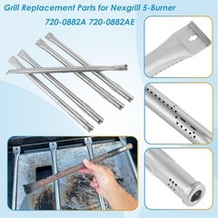 for Nexgrill Evolution Infrared Plus 5-Burner 720-0882A GRATES, HEAT SHIELDS KIT