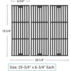 Cast Iron Grill Grates Replacement Chargriller & King Griller Models Set of 3 US