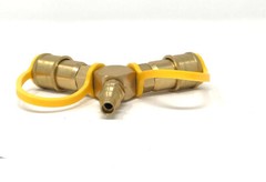1/4 Inch RV Propane Quick Connect Y Splitter Adapter for RV Trailer -2 Way LP