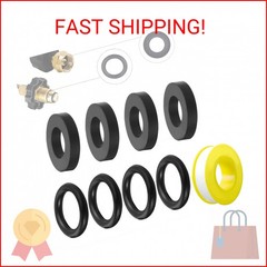 YUEARN 15Pcs Propane Tank Gasket and 15Pcs O-Rings for Soft Nose P.O.L. Fittings