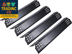 4 Pack Porcelain Grill Heat Plate 14.56″ L, Gas Grill Replacement Parts Burner C