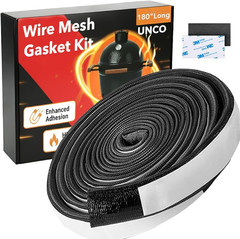 – Wire Mesh Gasket Kit, 180 Inch Long X 1.2″ Wide, Fiberglass Smoker Gasket Seal