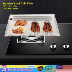 Stainless Steel Grill Plate Grill Griddle for Grill Replacement Part 48*34 cm