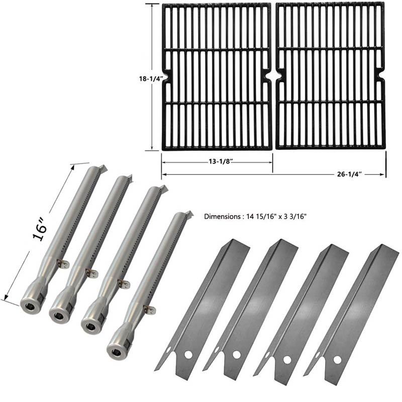 Uniflame Pinehurst GBC750W Replacement Kit Includes Burner,Heat Shield & Grates