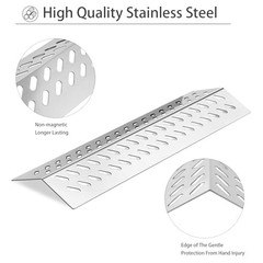 Stainless Steel Heat Plate Shield Gas Replacement for Bull BBQ Grills, Fit for