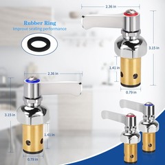 Faucet Stem Assembly Brass Hot Cold 002713-40 002714-40 Replacement Easy Install