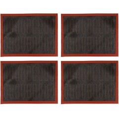 4 Pieces Silicone Hollow Baking Mat Nonstick Baking Tray for Eclairs and Dough