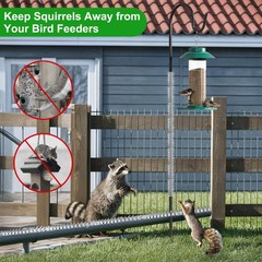 Puthpy 5 Pack Stainless Steel Squirrel Spikes for Bird Feeder, 5 FT Squirrel S