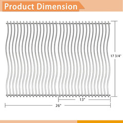 S8C011 Grill Grates Heat Plates Burners Replacement for Napoleon LEX485/605/730