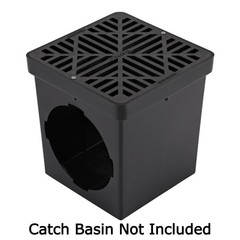 980G Square Catch Basin Drain Grate, Diamond Design Fits 9Inch Catch Basin Drain