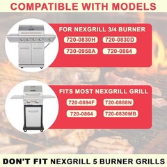 Grill Igniter Kit for Nexgrill 720-0830H 720-0830D Replacement Igniter 4 Burn…