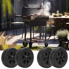 4 Pack 463344015 G437-0037-W1 Plastic Grill Wheels-7 4 Pack G437-0037-W1 7 Inch