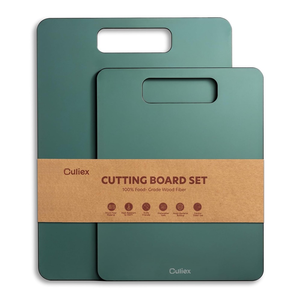 Wood Fiber Cutting Board Set of 2, Dishwasher Safe, Non-Toxic Cutting Board f…