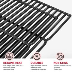 15″ Cast Iron Grill Grates Replacement for Weber Genesis & Spirit Models – Durab