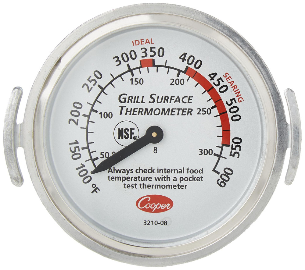 Cooper Atkins 3210-08-1-E Grill Surface Thermometer Nsf Silver