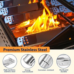 Stainless Cooking Grate,Heat Shield and Burner Kit 4-Burner kit SS, 720-0830
