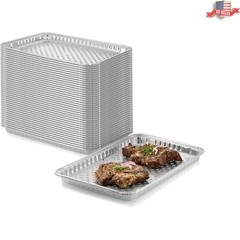 USA-Made Foil Topper Pan for Perfect Grilling – Prevents Food Sticking, 24-Pack