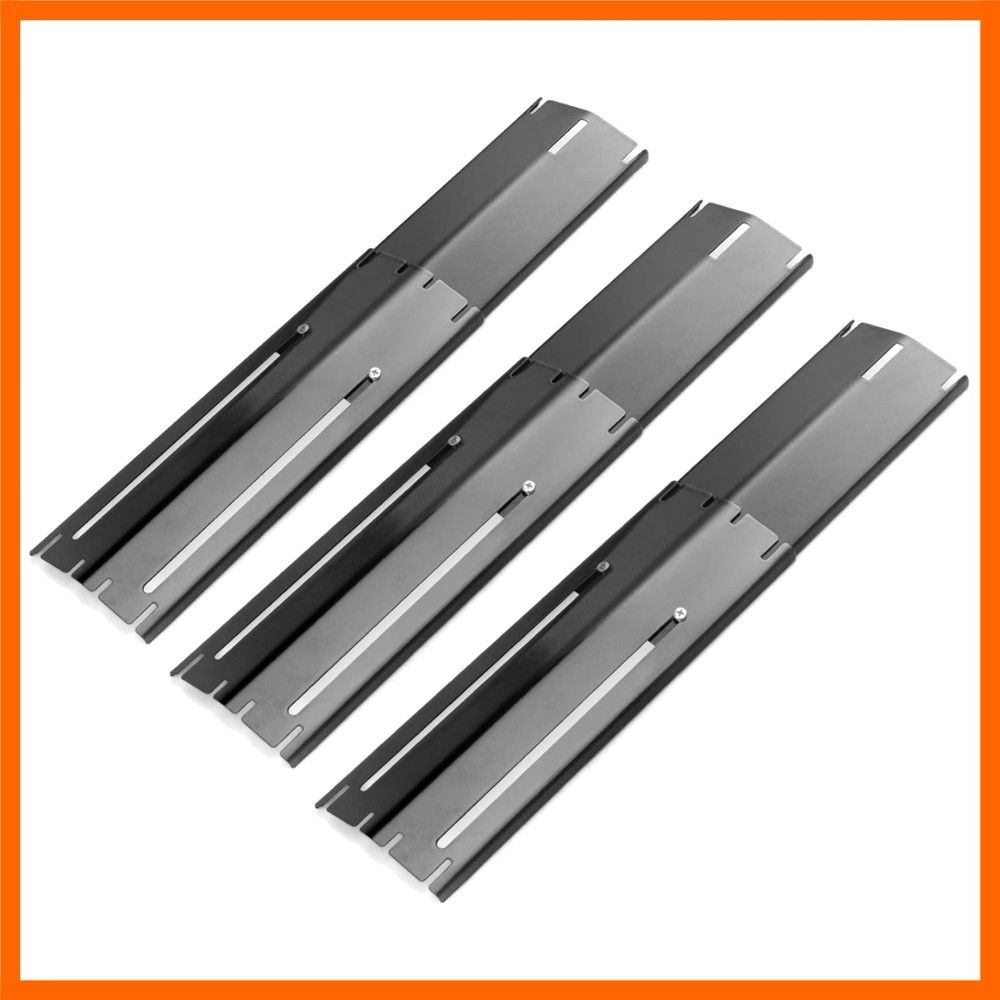 Universal Grill , Adjustable Heat Shield Tent, Burner Covers, Flame Tamer for…