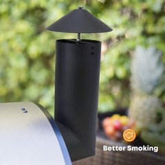 Pellet Grill Smoke Stack for Pit Boss, Traeger, Camp Chef & Other Smokers – Blac