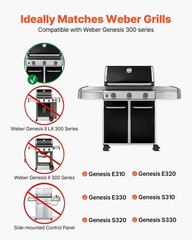 Durable 17in Stainless Flavorizer Bars 7Pcs Set for Weber Genesis E/S310-330
