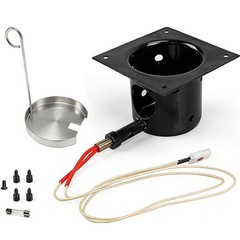 Heavy Black Enamel Fire Pot and Hot Rod Ignitor Kit Replacement Parts for Tra…