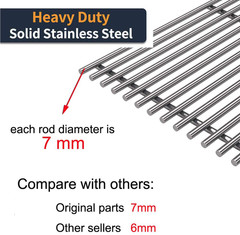 Stainless Steel Cooking Grates Grid 19 1/4″ 3-Pack for Perfect Flame Nexgrill